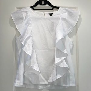 BNWT J CREW RUFFLE TANK TOP